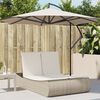 vidaXL Lettino Prendisole con Cuscini Beige in Polyrattan