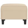 vidaXL Poggiapiedi Crema 70x55x41 cm in Tessuto Microfibra