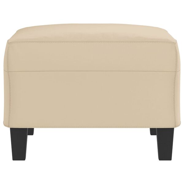 vidaXL Poggiapiedi Crema 70x55x41 cm in Tessuto Microfibra