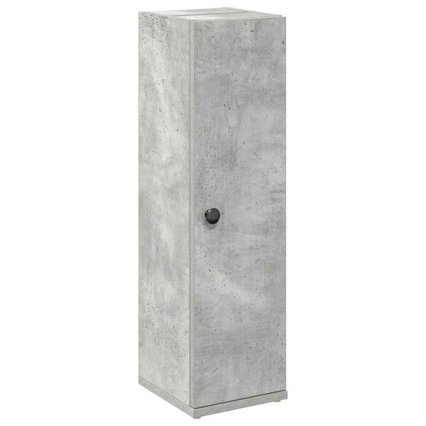 vidaXL Mobile da Bagno con Portarotolo Grigio Cemento 20,5x22x72 cm