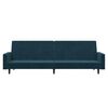 vidaXL Divano Letto a 2 Posti Blu in Velluto