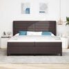 vidaXL Letto a molle con materasso Marrone scuro 200 x 200 cm Tessuto