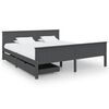 vidaXL Giroletto 2 Cassetti Grigio Scuro Legno Massello Pino 200x200cm
