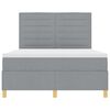 vidaXL Letto a Sorgente LED Grigio chiaro 140 x 200 cm Tessuto