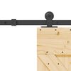 vidaXL Porta Scorrevole con Set Hardware 70x210 cm Legno Massello Pino