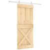 vidaXL Porta scorrevole Naturale e Bianco 85 x 210 cm