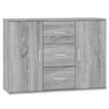 vidaXL Credenza Grigio Sonoma 91x29,5x65 cm in Legno Multistrato
