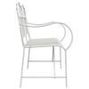 vidaXL Panchina da giardino Bianco 104 x 54 x 93cm Acciaio