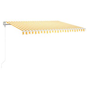 vidaXL Tenda Automatica con Sensore Vento LED 400x300 cm Gialla Bianca
