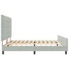 vidaXL Letto a molle con testiera Grigio chiaro 200 x 200 cm Velluto