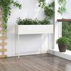 vidaXL Vaso da Giardino Rialzato Bianco 100 x 26 x 82 cm Acciaio