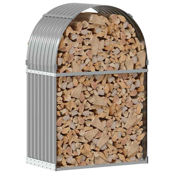 vidaXL Portaceppi Grigio Chiaro 80x45x120 cm in Acciaio Zincato