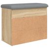 vidaXL Panca Porta Scarpe Rovere Sonoma 62x32x50 cm Legno Multistrato