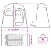 vidaXL Tenda da Doccia per 2 Persone Blu Impermeabile
