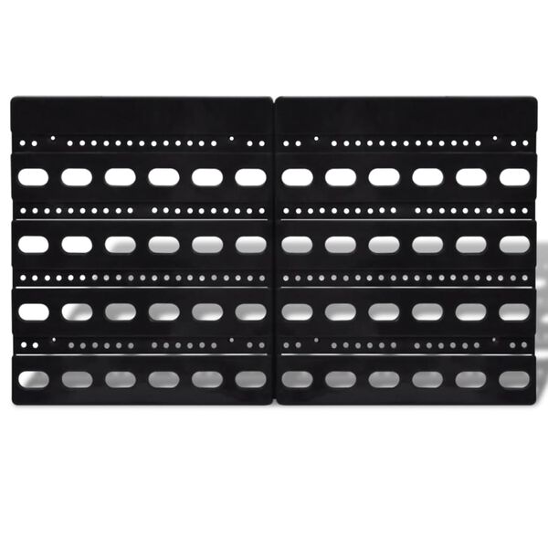 vidaXL Contenitore Plastica per Garage da Parete Set 30 pz Blu e Rosso