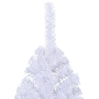 vidaXL Albero di Natale Artificiale Metà con Supporto Bianco 240cm PVC