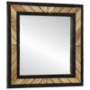 vidaXL Specchio da parete Rettangolare Nero e Marrone 50 x 2 x 50 cm