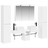 vidaXL Set di mobili per il bagno 6 pz Bianco