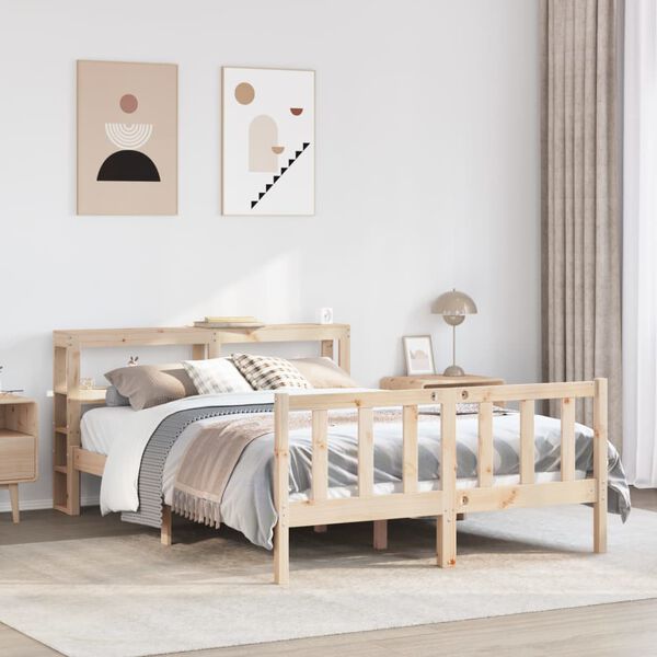 vidaXL Letto senza Materasso 140x200 cm in Legno Massello di Pino