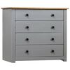 vidaXL Armadietto Grigio 80x40x73 cm in Legno di Pino Modello Panama