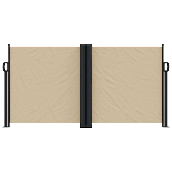 vidaXL Tenda da Sole Laterale Retrattile Beige 120x1000 cm