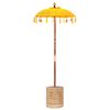 vidaXL Ombrello balinese con base Giallo 95 x 95 x 260 cm