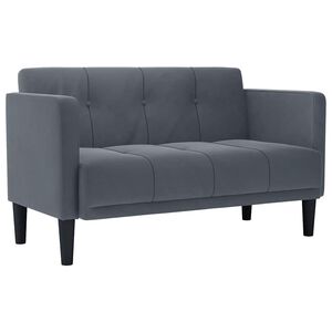 vidaXL Divano Divanetto Grigio Scuro 111 cm in Velluto