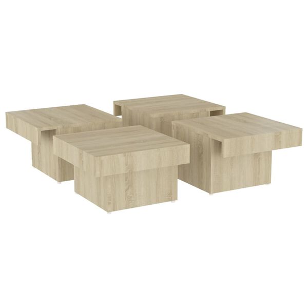 vidaXL Tavolino da Salotto Rovere Sonoma 90x90x28 cm Legno Multistrato