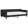vidaXL Divano Letto con Materasso Nero 90x190 cm in Tessuto