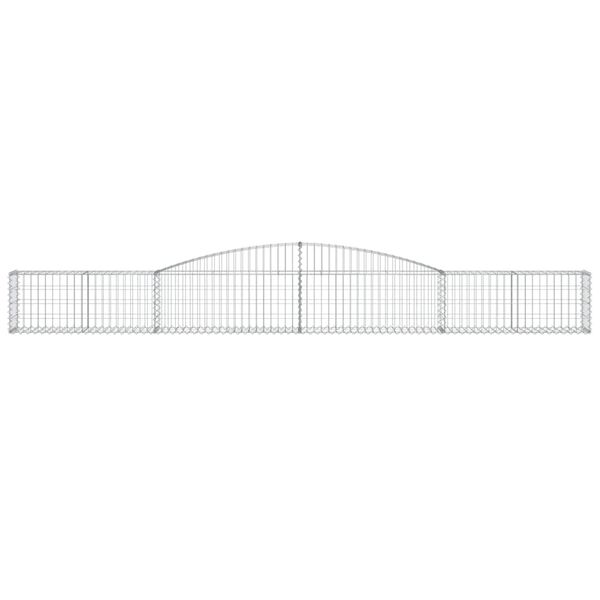 vidaXL Cesti Gabbioni ad Arco 3 pz 400x30x40/60 cm Ferro Zincato