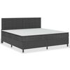 vidaXL Letto a Molle Grigio Scuro in Tessuto 200x200 cm