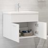 vidaXL Mobile con Lavabo Integrato Bianco in Legno Multistrato