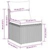 vidaXL Set Divani da Giardino 7pz con Cuscini Grigio Chiaro Polyrattan