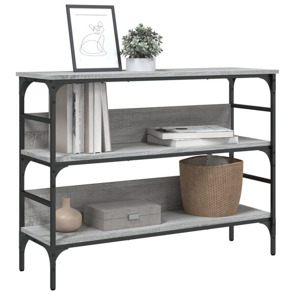 vidaXL Tavolo Consolle Grigio Sonoma 100x32x75 cm in Legno Multistrato
