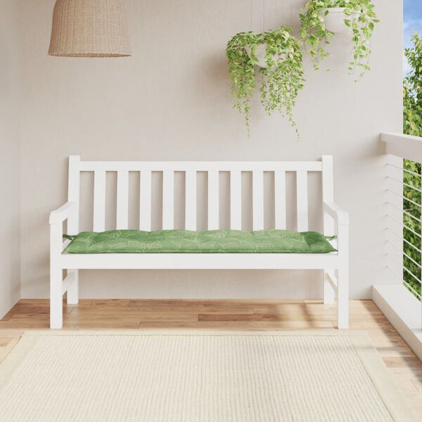 vidaXL Cuscino per Panca a Foglie 150x50x7 cm in Tessuto Oxford