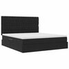 vidaXL Letto con contenitore e LED Nero 180 x 200 cm Velluto