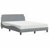 vidaXL Letto con Materasso Dover Grigio Chiaro 140x190cm Tessuto