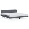 vidaXL Giroletto Dover Grigio Scuro 200x200 cm Velluto