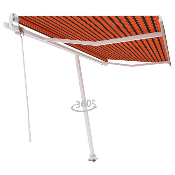 vidaXL Tenda da Sole Autoportante Automatica 450x350cm Arancio Marrone