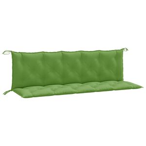 vidaXL Cuscini Panca Giardino 2pz Verde M&eacute;lange 180x50x7 cm Tessuto