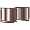 vidaXL Cancello Cani Porta Pieghevole Marrone 4 Pannelli 320cm Pioppo