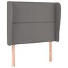 vidaXL Testiera ad Orecchio Grigio 103x23x118/128cm in Similpelle