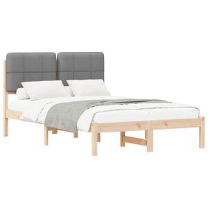 vidaXL Letto con Testiera Rivestita Grigio chiaro 120 x 190 cm