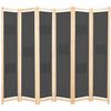 vidaXL Divisorio a 6 Pannelli Grigio 240x170x4 cm in Tessuto