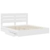 vidaXL Letto con Contenitore Bianco 180 x 200 cm Legno multistrato