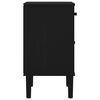 vidaXL Comodino SENJA Aspetto Rattan Nero 40x35x65 cm in Legno Pino