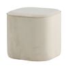 Venture Home Pouf Piff 44x44x41 cm Velluto Bianco