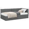 vidaXL Struttura Letto Angolare con Materasso 2 pz Grigio Velluto