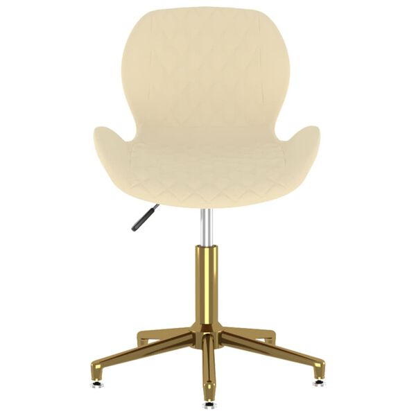 vidaXL Sedie da Pranzo Girevoli 2 pz Crema in Velluto