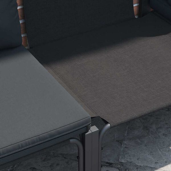 vidaXL Set Divano da Giardino 8 pcs Antracite Acciaio & Tessuto